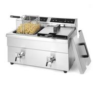 Friteuse à induction double avec robinet KITCHEN LINE 2x 8 L Hendi 215029