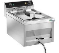 Friteuse à Poser Electrique en Inox avec Robinet de Vidange 12 L
