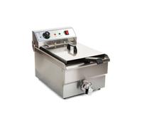 Friteuse acier inox 1 bac 10 litres cuve et resistance amovible robinet vidange professionnelle 3614011