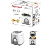 FRITEUSE + Appareil à FONDUE 2 EN 1 950W Désign Blanche