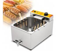 Friteuse Automatique Commerciale Grande Capacité 12 L Pour Bâtonnets De Hot-dog Au Fromage, Machine À Frire Électrique Pour Hot-dogs Et Corn Dogs, Température Réglable, Cuve En Acier Inoxydable,