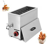 Friteuse Automatique De Bâtonnets Hot-Dog Au Fromage, Friteuse Commerciale pour Chien Maïs, Grande Capacité De 21 L Et Plage De Température Réglable De 50 À 200 ℃ pour La Cuisine Ou Les Collations