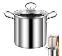 Friteuse avec panier, 3, 5 L, petite friteuse en acier inoxydable avec poignée anti-brûlure, huile de poisson et panier pour chips, frites, poulet, figürchen