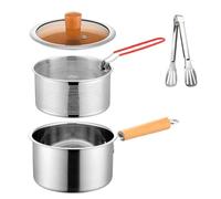 Friteuse avec panier et couvercle | Friteuse d'extérieur avec panier passoire perforée pour friture, évier en acier inoxydable pour égoutter l'huile pour poisson, fruits de mer, frites, poulet