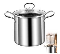 Friteuse avec panier, marmite de 3, 5 L en acier inoxydable, petite friteuse avec poignée anti-brûlure, huile de poisson et panier pour chips, frites, poulet, avec