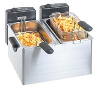 Bartscher Friteuse BA.A165.112 2 cuves acier inoxydable 40×40×28 cm 4 L