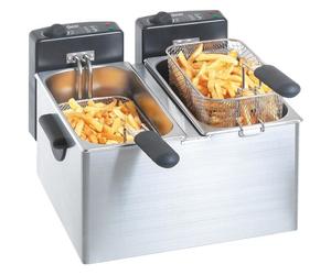 Friteuse BARTSCHER BA.A165.112 2 bacs 4 litres - inox - Température variable - Gris
