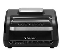 BEPER P101FRI080 CUCINOTTO Robot à Air Chaud Multifonctions avec 8 Programmes - Friteuse, Gril sans Fumée, Four, Plaque de Cuisson et Séchoir + Accessoires inclus