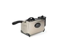 BLACK+DECKER BXDF2100E - Friteuse électrique 2100W, capacité 3L, sélection de la température, inodore, Amovible, Nettoyage Facile, Lavable au Lave-Vaisselle, Acier INOX