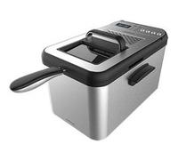 Cecotec Friteuse numérique Cleanfry Luxury 3000 Black. Design élégant en acier inoxydable et laquée noir avec 3,2 L de capacité et 5 programmes préétablis. (4,2 L, Steel)