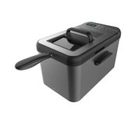 Cecotec Friteuse numérique Cleanfry Luxury 3000 Black. Design élégant en acier inoxydable et laquée noir avec 3,2 L de capacité et 5 programmes préétablis. (4,2 L, Dark)