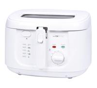 Clatronic Friteuse FR 3771 – 2,5 L 1800 W, filtre anti-odeur, thermostat réglable – Blanc