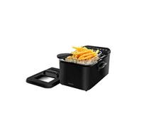 Cecotec Friteuse numérique Cleanfry Luxury 3000 Black. Design élégant en acier inoxydable et laquée noir avec 3,2 L de capacité et 5 programmes préétablis. (3,2 L, Black)