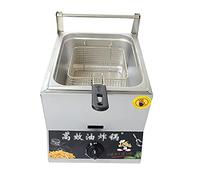 Friteuse commerciale 6L / 12L Single Pot LPG Gas Comptoir en acier inoxydable avec panier, cuisinière extérieure, pour frites Home Kitchen Restaurant