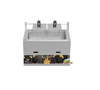 Friteuse commerciale à dinde électrique avec grand panier de comptoir en acier inoxydable épaissi for restaurants et snack-bars Chauffage Rapide(I)