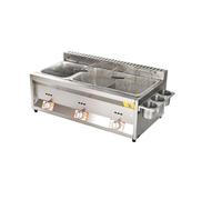 Friteuse commerciale à dinde électrique avec grand panier de comptoir en acier inoxydable épaissi for restaurants et snack-bars Chauffage Rapide(D)