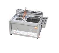 Friteuse commerciale à dinde électrique avec grand panier de comptoir en acier inoxydable épaissi for restaurants et snack-bars Chauffage Rapide(D)