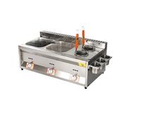 Friteuse commerciale à dinde électrique avec grand panier de comptoir en acier inoxydable épaissi for restaurants et snack-bars Chauffage Rapide(B)