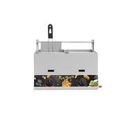 Friteuse commerciale à dinde électrique avec grand panier de comptoir en acier inoxydable épaissi for restaurants et snack-bars Chauffage Rapide(L)