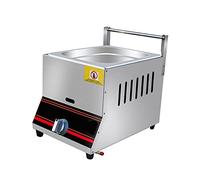 Friteuse commerciale à gaz professionnel, réservoir de gaz 6L / 12L croustille de poulet en acier inoxydable avec pelle à panier pour la cuisine à domicile du restaurant (barre horizontale)