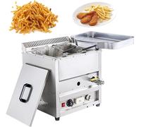 Friteuse commerciale au propane avec grand réservoir en acier inoxydable, design de comptoir autonome et contrôle précis de la température pour une friture efficace à haut volume