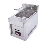Friteuse commerciale Comptoir à gaz professionnel haute capacité en acier inoxydable - Machine à frire de cuisine à panier unique