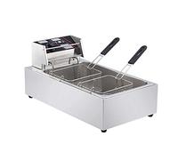 Friteuse commerciale Comptoir en acier inoxydable 20L Grande Capacité Graisse Électrique Avec Panier Et Couvercle Pour Restaurant Cuisine À La Maison