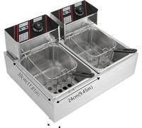 Friteuse commerciale, double réservoir de 6L, puissance 5,0 kW, MULTI