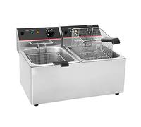 Friteuse commerciale électrique avec panier, huile de poisson à induction de comptoir, avec fonction de contrôle de la température, pour un usage domestique, 8L / 16L