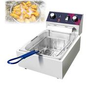 Friteuse commerciale électrique, comptoir haute puissance en acier inoxydable avec contrôle de la température, grande capacité pour la cuisine à la maison