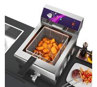 Friteuse Commerciale électrique de Comptoir, Machine à Frire 19L | Régulation de Température Constante, Répartition Homogène de La Chaleur Nettoyage Facile Pour Frites Nuggets Brochettes