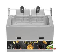 Friteuse commerciale en acier inoxydable Chips de gaz liquéfié Donut Fish 10L / 23L Grande capacité Gaz liquéfié Multifonction Gaz Feu réglable