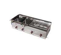 Friteuse commerciale, friteuse électrique à dinde avec grand panier, de comptoir en acier inoxydable épais for restaurants et snack-bars Chauffage Rapide(L)