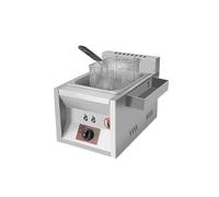Friteuse commerciale, friteuse électrique à dinde avec grand panier, verticale en acier inoxydable robuste for restaurants et snack-bars Chauffage Rapide(6L single cylinder gas fryer)