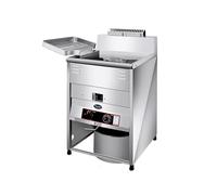 Friteuse commerciale, friteuse électrique à dinde avec grand panier, verticale en acier inoxydable robuste for restaurants et snack-bars Chauffage Rapide(30L single cylinder natural gas)