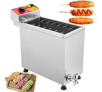 Friteuse commerciale Hot-dog au fromage coréen - Électrique avec 12 crochets pour chiens de maïs - Équipement de restauration pour food trucks et événements