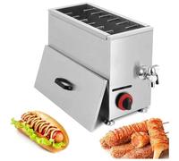 Friteuse commerciale pour chien avec thermostat précis, chauffage uniforme rapide, base antidérapante, idéale pour les snack-bars, restaurants, usage domestique