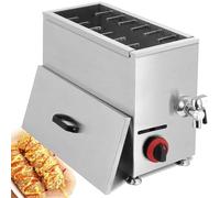 Friteuse commerciale pour chiens de maïs et plus encore, capacité de 21 L, en acier inoxydable, température réglable, 12 articles simultanément, idéale pour la cuisine et la restauration