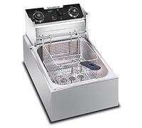 Friteuse commerciale, réservoir de graisse à copeaux en acier inoxydable d’épaississement électrique, fonction de contrôle de la température de synchronisation, graisse avec couvercle et pan