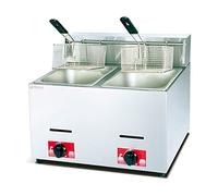 Friteuse commerciale Restaurant Gaz professionnel, Acier inoxydable de table Monocylindre/Double cylindre Propane - Cuisinière extérieure Table de cuisson avec panier à friture, Poulet frit