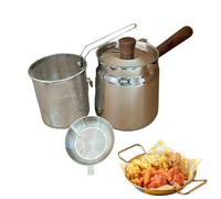 Friteuse Compacte Ustensile de Cuisine en Acier Inoxydable Grande Capacité | Panier pour Friteuse Pour Préparer Frites, Poisson, Beignets, Légumes Et Plats Maison