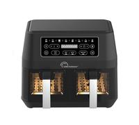 Friteuse diététique - LITTLE BALANCE - 8765 - Crousty light duo - 9 L - 2460 W - 9 programmes - Noir, 2 Compartiments