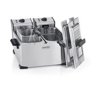 Friteuse double 2x3.5l 4000w inox kitchen chef kcpfr70x