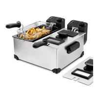 H. Koenig Friteuse DFX600 – double bac acier inox 2×3 L, 2 thermostats, paniers compatibles lave-vaisselle