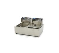 Friteuse double - Electrique - 2x6 litres - 2 paniers - Zone froide - Maxima