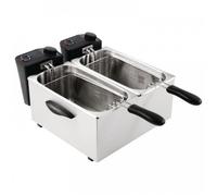 Friteuse inox double 2 x 3,5 Litres, 4000 W, 220 V - MONO Gris
