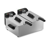Friteuse double en inox - TRISTAR - FR9342 - 2x3 L - 3600 W - Thermostats indépendants