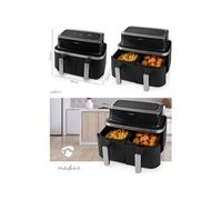 Friteuse Double Numérique - AIR FRYER - 2x4L - 2600W - 10 réglages - Antiadhésif