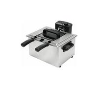 Friteuse double panier Blackpear BFR 801 - Inox - 2000W - Capacité 5L - électrique