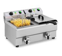Royal Catering Friteuse électrique - 2 x 10 litres - Robinets de vidange RCEF 10DB